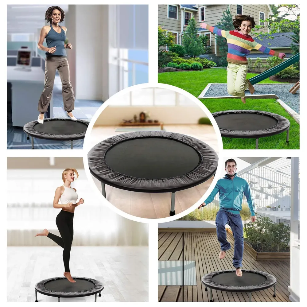 36 Inch Trampoline with Safety Pad, Indoor Fitness Trampoline for Adults and Kids.