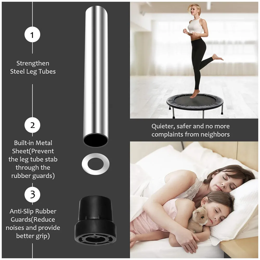 36 Inch Trampoline with Safety Pad, Indoor Fitness Trampoline for Adults and Kids.