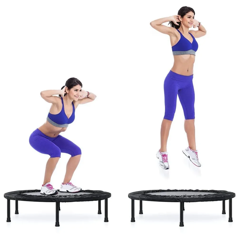 36 Inch Trampoline with Safety Pad, Indoor Fitness Trampoline for Adults and Kids.