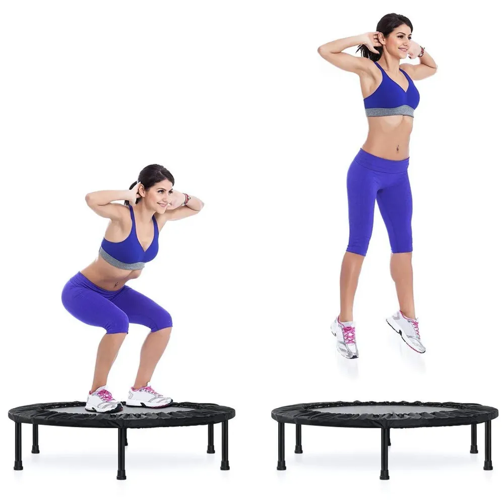 36 Inch Trampoline with Safety Pad, Indoor Fitness Trampoline for Adults and Kids. (Midnight, 36 Inch)