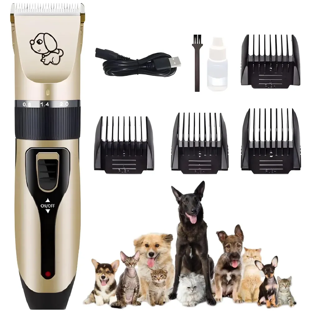 Professional Pet Trimmer Automatic Pet Hair Trimmer for Dogs And Cats Trimmer Shaver With Attachments