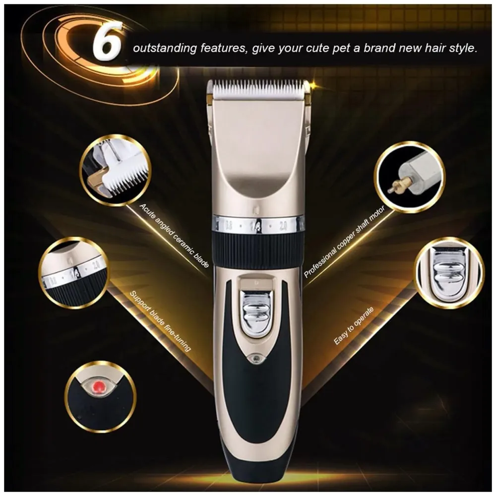Professional Pet Trimmer Automatic Pet Hair Trimmer for Dogs And Cats Trimmer Shaver With Attachments