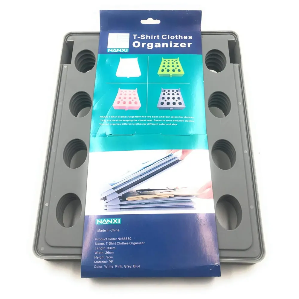 Stackable Folded T-Shirt Clothing Organizer l for Drawers, Dresser, Shelves, Suitcase, Wardrobe, Cabinets l Large (Jeans/Pants), Pack of 6 (Neutral, Large (35 x 30 Cm))