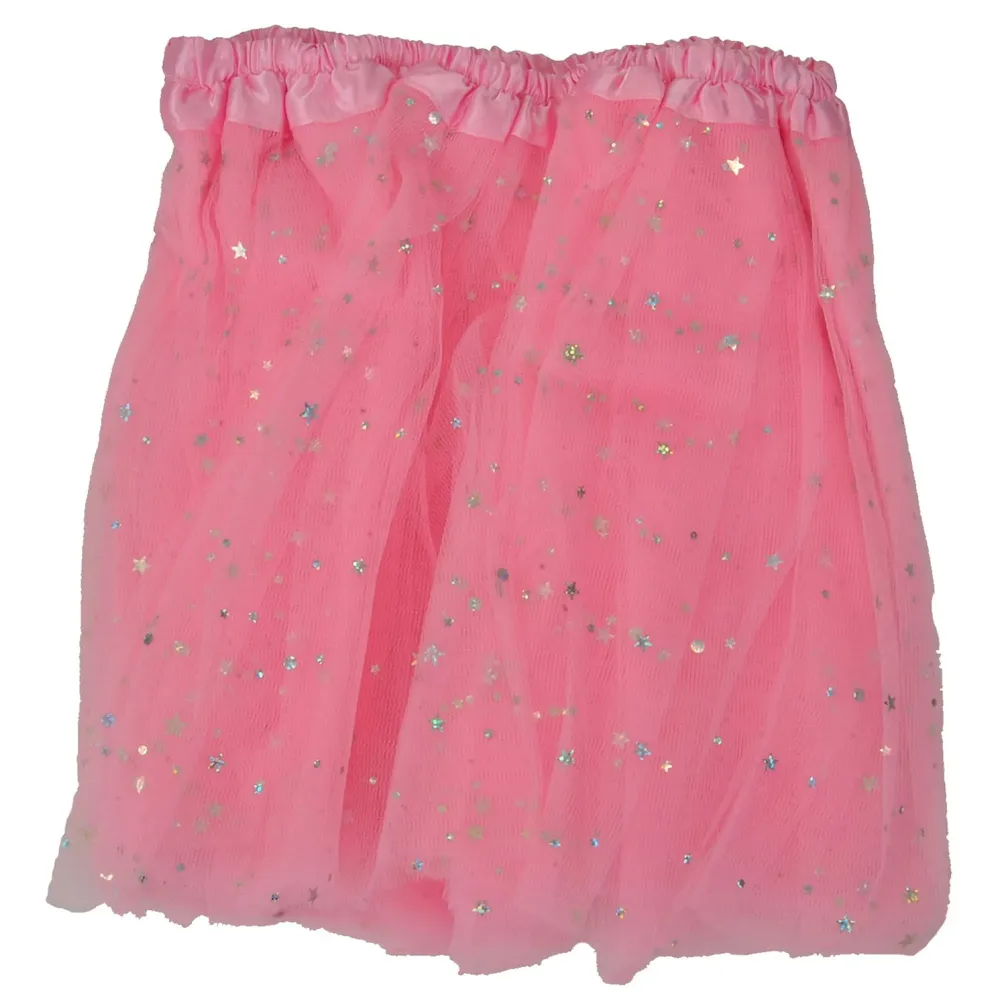 Tutu Skirt – Pink Stars Princess Girl's Pettiskirt With Sparkling Stars Dress-Up Tutu Tulle Skirt / Mini Skirt For Ballet Dance Photography Prop Costume Outfit Party Dance wear ~ 30 cm Length ~ 46 - 86 cm Waist (18-34 inches )