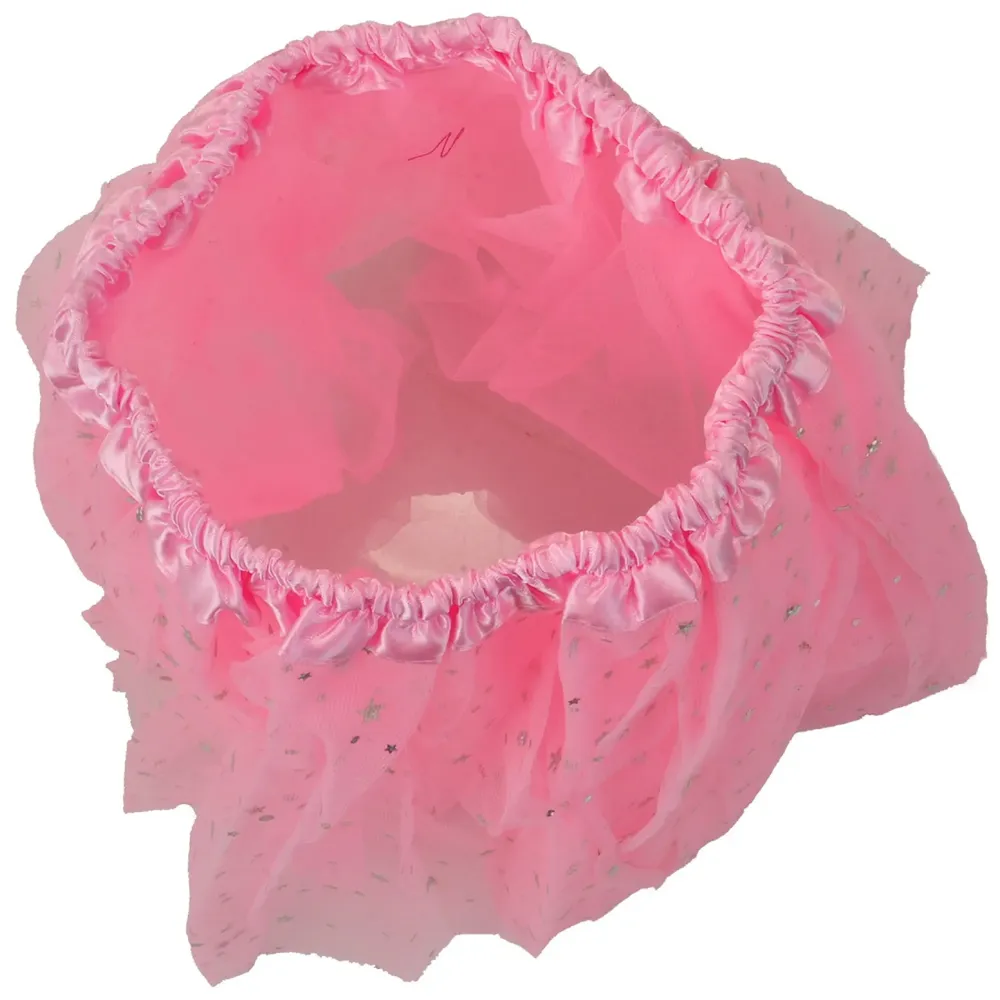 Tutu Skirt – Pink Stars Princess Girl's Pettiskirt With Sparkling Stars Dress-Up Tutu Tulle Skirt / Mini Skirt For Ballet Dance Photography Prop Costume Outfit Party Dance wear ~ 30 cm Length ~ 46 - 86 cm Waist (18-34 inches ) - 2