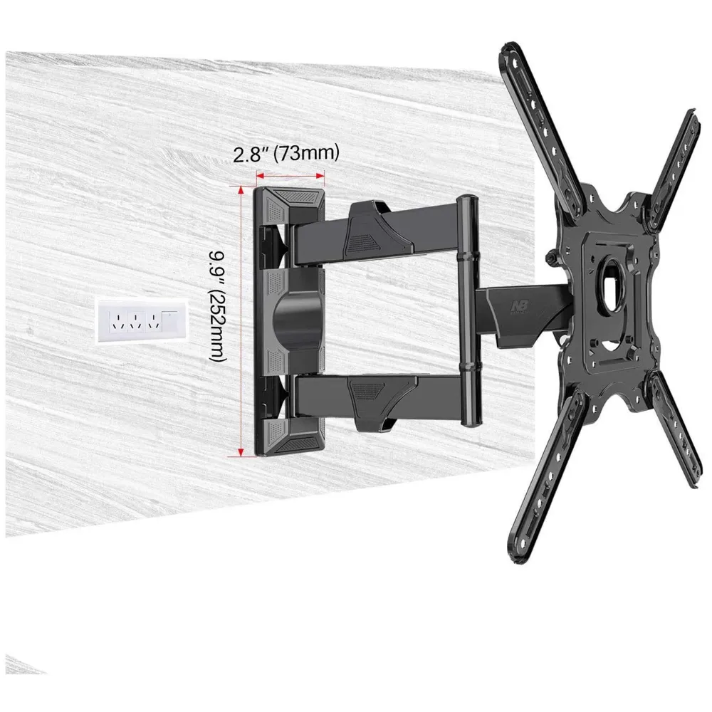 Model P4-NB 6 Way Swivel Tilt TV Wall Mount for LCD/LED TV's Upto 32" to 55" Inch - 6
