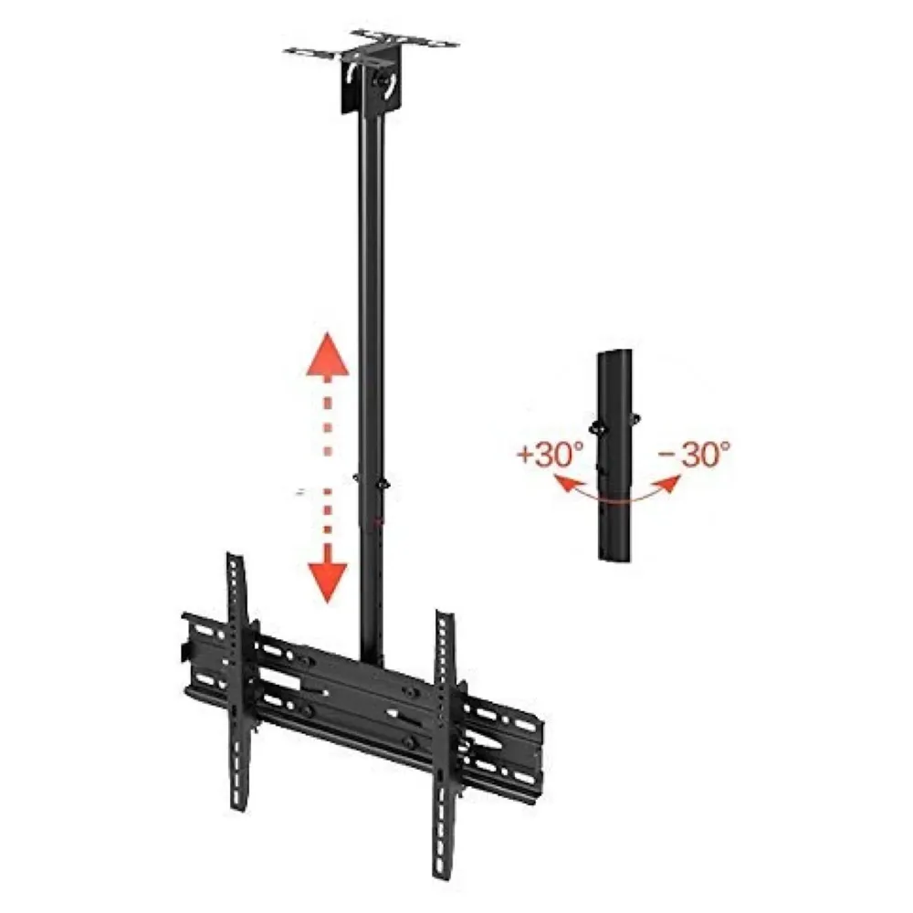 3 feet, Heavy Duty Full Motion Cantilever Tilt Swivel Ceiling Mount Bracket for 26" inch to 55” LED, LCD and Plasma TV for VESA sizes 100 x 100 upto 400 x 400 mm (Ceiling Swivel 26''- 55'')