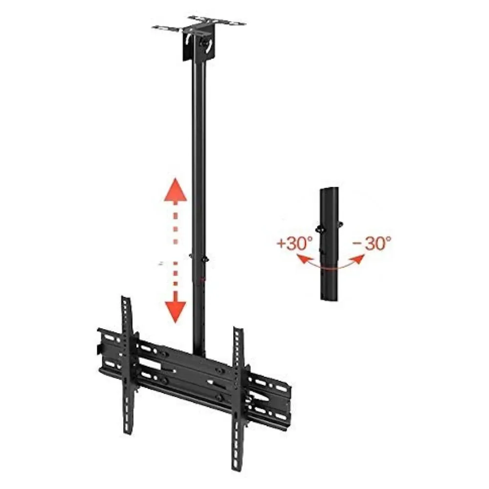 3 feet, Heavy Duty Full Motion Cantilever Tilt Swivel Ceiling Mount Bracket for 26" inch to 55” LED, LCD and Plasma TV for VESA sizes 100 x 100 upto 400 x 400 mm (Ceiling Swivel 26''- 55'')