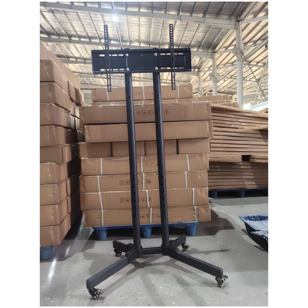 tv Trolley Stand Mount Bracket with Wheels for 32-55 inch tv moveable Height Adjustable Tilt Adjust Tv for Homes and Commercial max Vesa 600mm x 400mm - 6