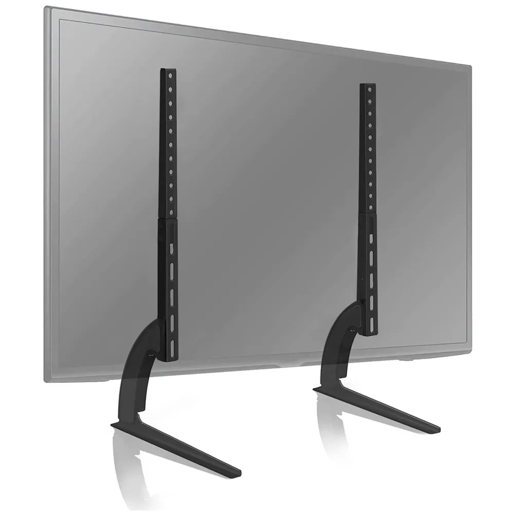 Universal Table Top TV Stand for Most 27 30 32 37 40 43 47 50 55 60 65 Inch Plasma LCD LED Flat or Curved Screen TVs with Height Adjustment, VESA Patterns up to 800x400 mm