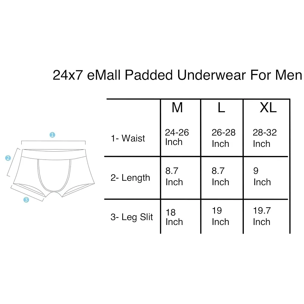Men's Polyester Briefs (Pack of 1) (padded underwear_Multicolor_90 CM)