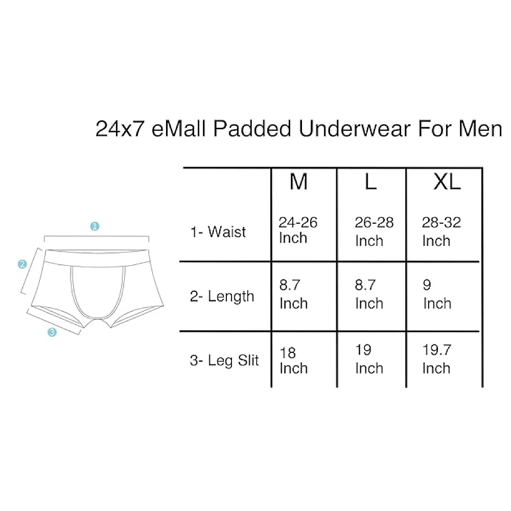 Men's Polyester Briefs (Pack of 1) (padded underwear_Multicolor_90 CM)