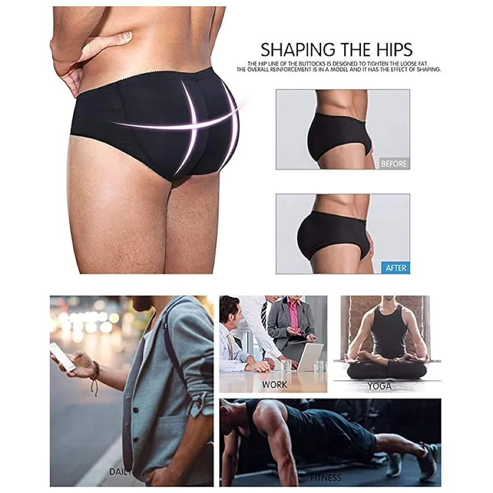 Men's Polyester INVALID DATA (Pack of 1) (padded underwear_Multicolor_90 CM)