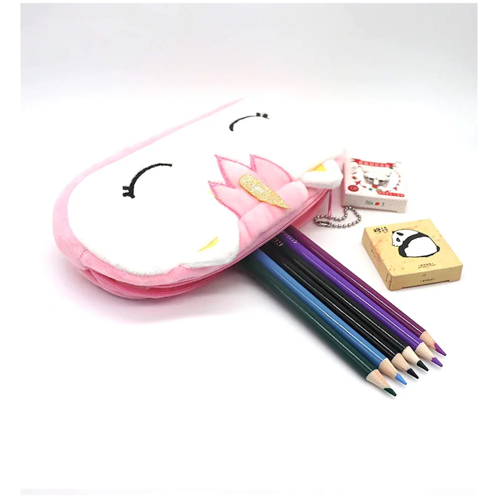 Unicorn Pencil Pouch Soft Box for Children Kids School Supplies