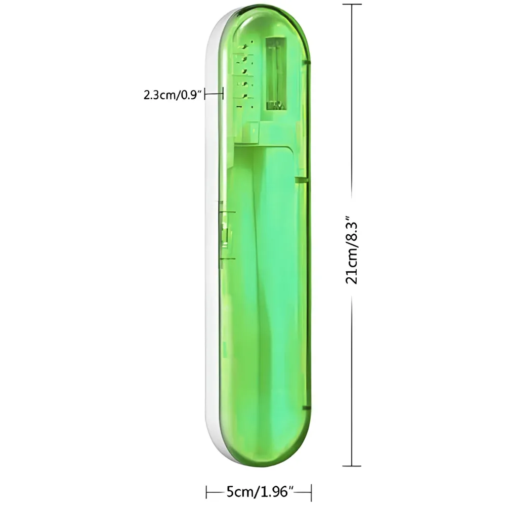 UV Toothbrush Protection Case, Toothbrush sanitiser, Toothbrush Sanitiser Holder. Green