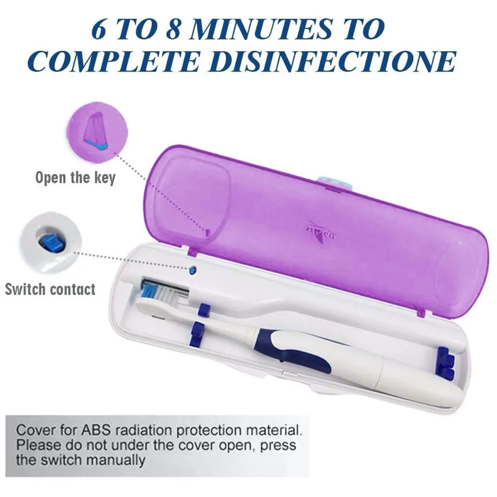 UV Toothbrush Protection Case, Toothbrush sanitiser, Toothbrush Sanitiser Holder. Purple