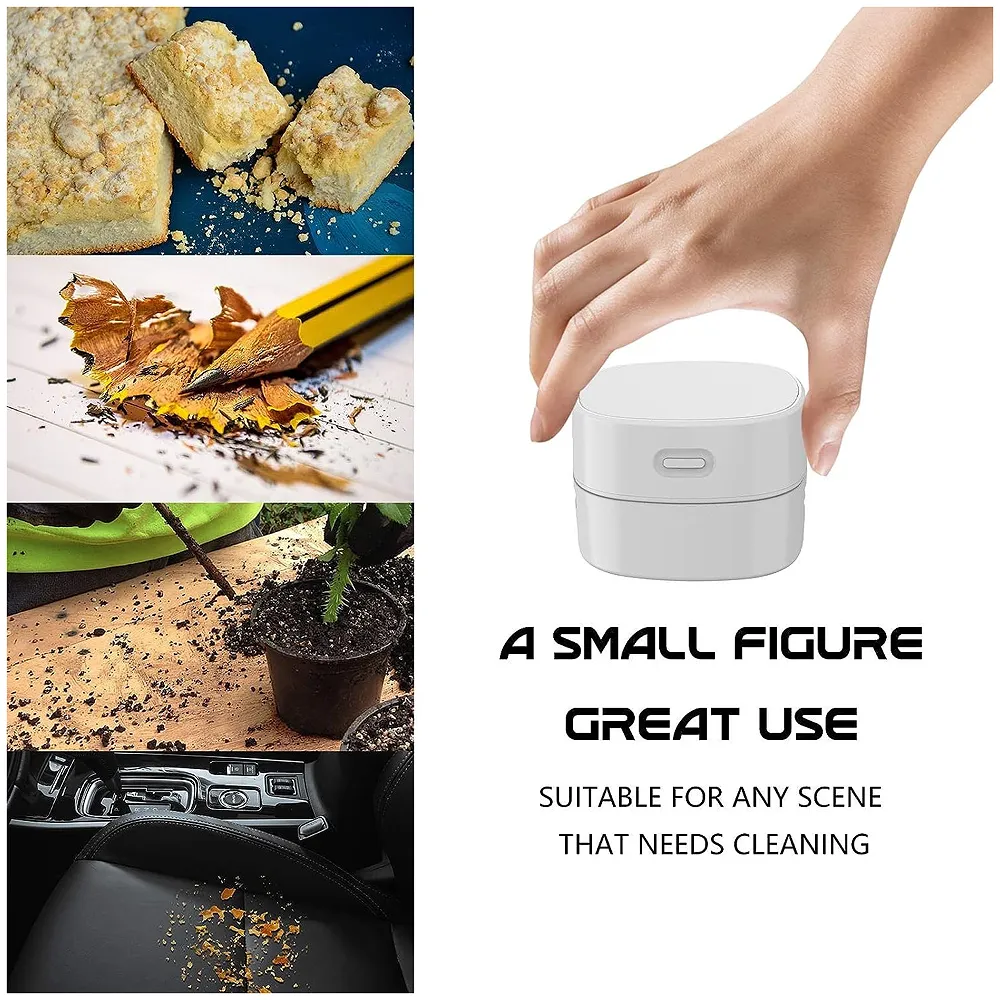 Desk Vacuum Cleaner, Mini Table Dust Sweeper, Cordless Premium