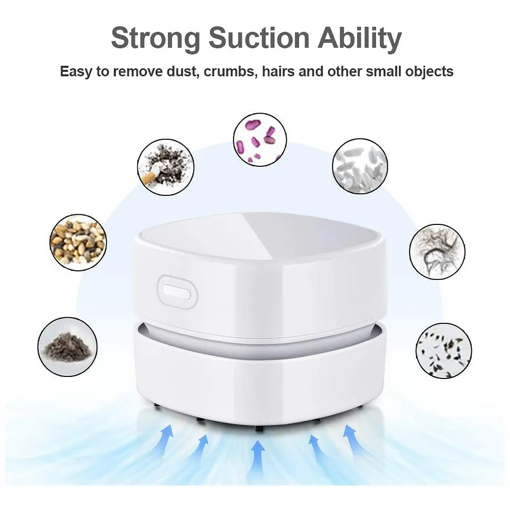 Desk Vacuum Cleaner, Mini Table Dust Sweeper, Cordless Premium