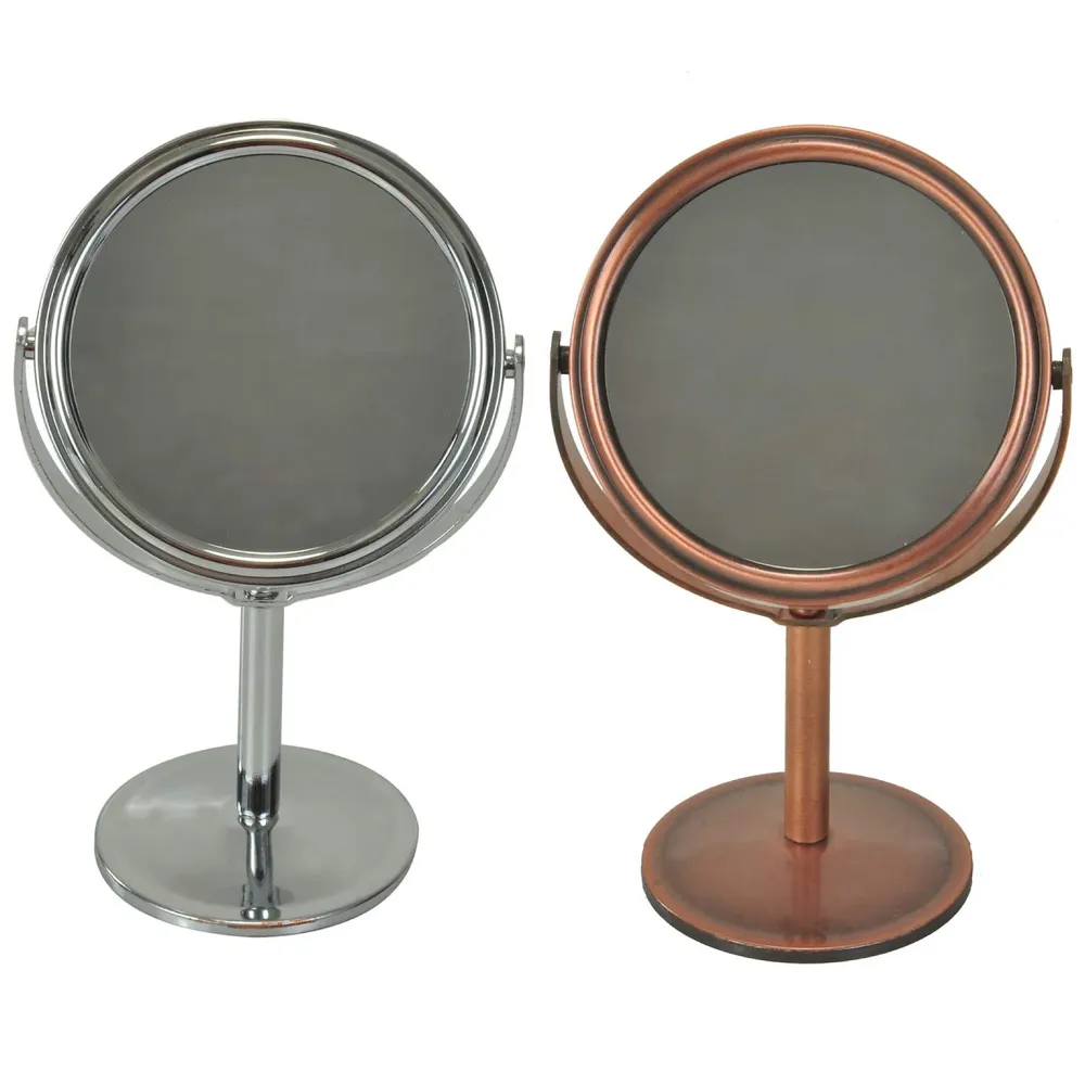 Pocket Size Vanity Mirror with 5X Magnification and Standard Tabletop Shaving Makeup ~ 2 in 1~15 cm (Combo)