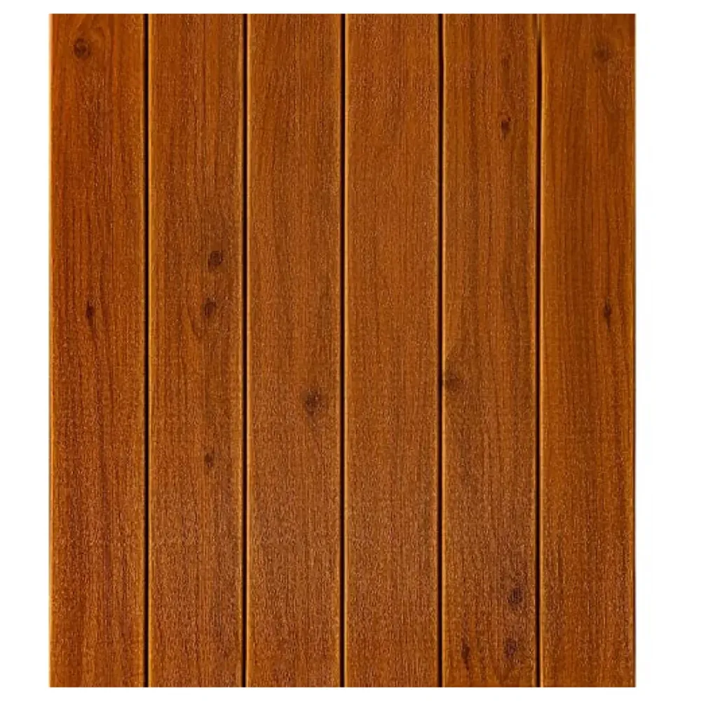 Wood Foam Wall Paper, 3D Wooden Wall Stickers Self-Adhesive Panel Decal PE Wallpaper - Peel and Stick Wall Panels