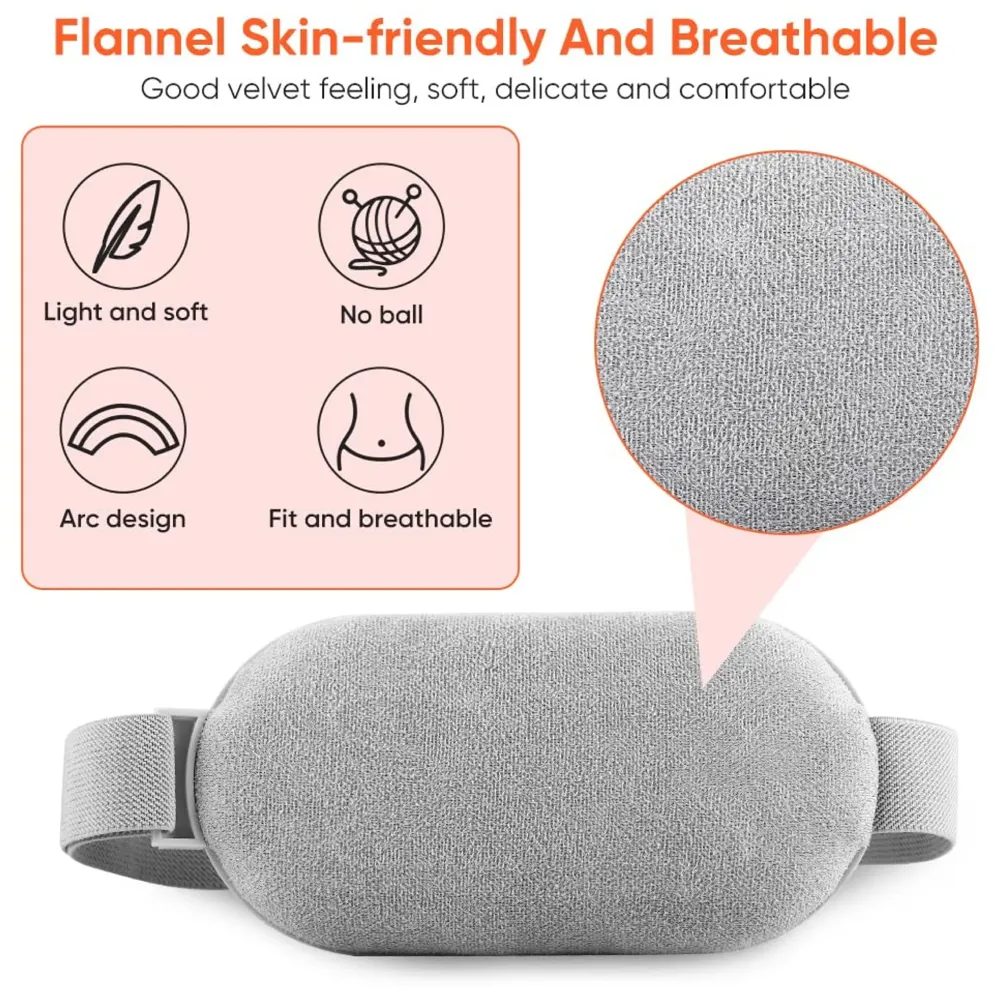 Cordless Menstrual Corded Electric Heating Pad Vibrating Massager For Period Back Pain, 3-Speed Heating & 4-Speed Vibration Modes, Pink