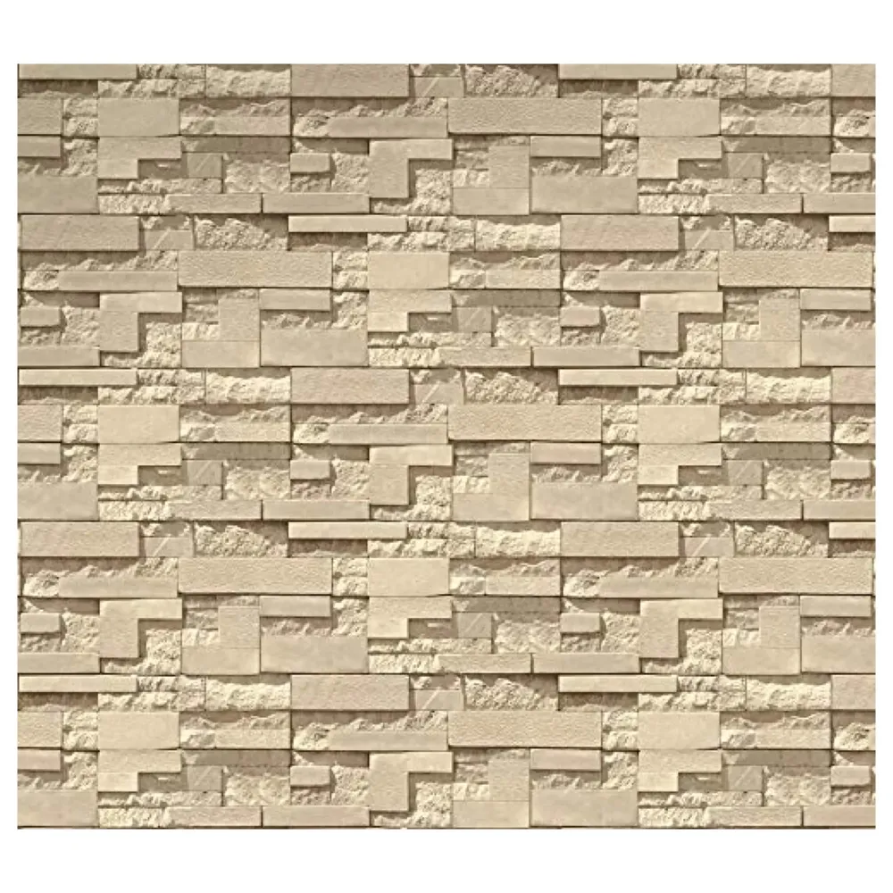 Textured Dholpur Slate Stone Wallpaper Hotelier Series (0.53 * 10 M, 57 Square Feet) Full Roll (Cream Slate) - 7