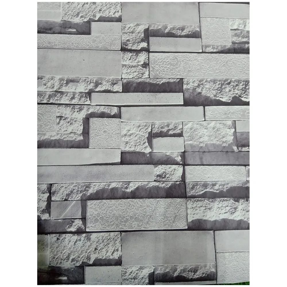 Textured Dholpur Slate Stone Wallpaper Hotelier Series (0.53 * 10 M, 57 Square Feet) Full Roll (Gris Slate) - 6