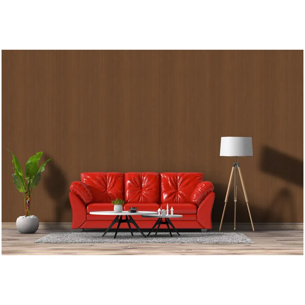 Veneer Wooden Textured Wallpaper (0.53 * 10 M, 57 Square Feet) 1 Full Roll, Walnut Tree Wood Design
