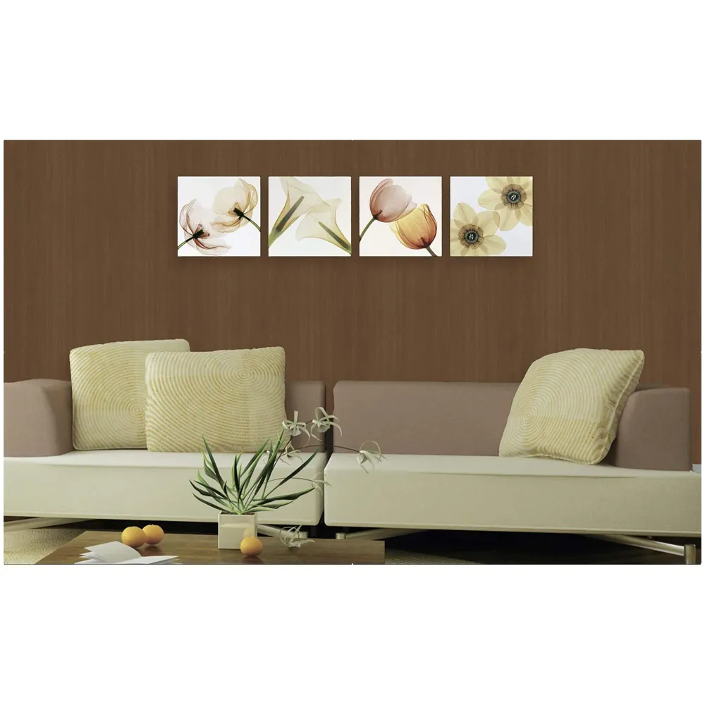 Veneer Wooden Textured Wallpaper (0.53 * 10 M, 57 Square Feet) 1 Full Roll, Walnut Tree Wood Design - 2