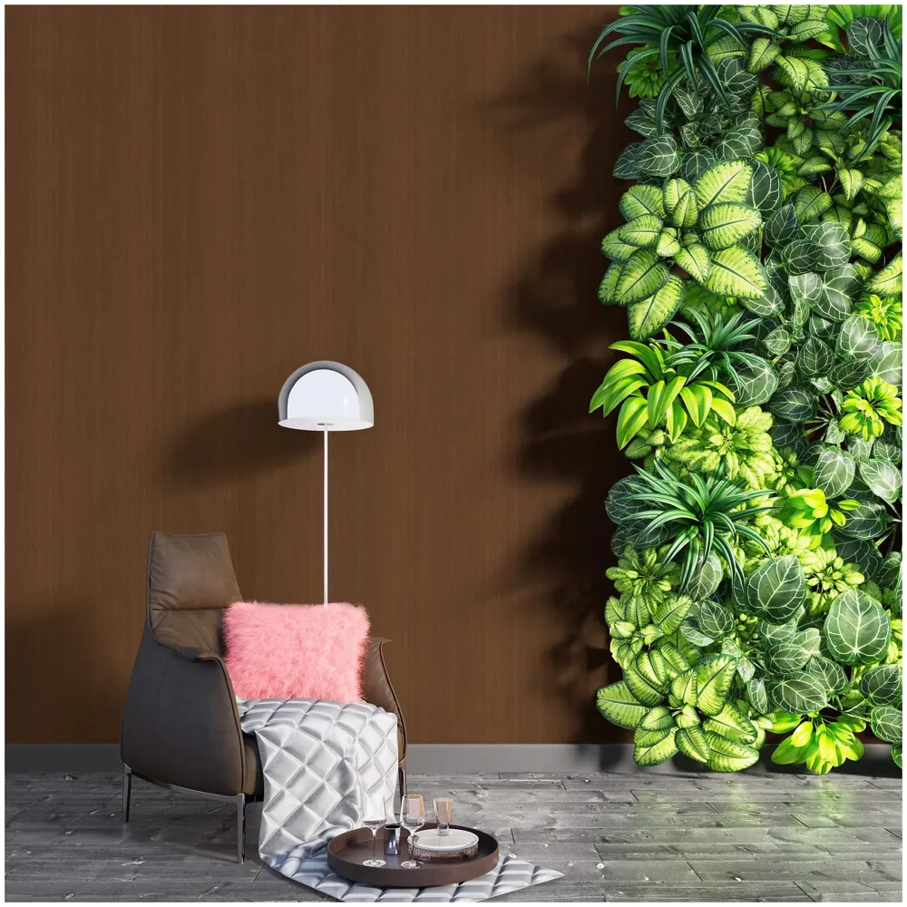 Veneer Wooden Textured Wallpaper (0.53 * 10 M, 57 Square Feet) 1 Full Roll, Walnut Tree Wood Design - 4