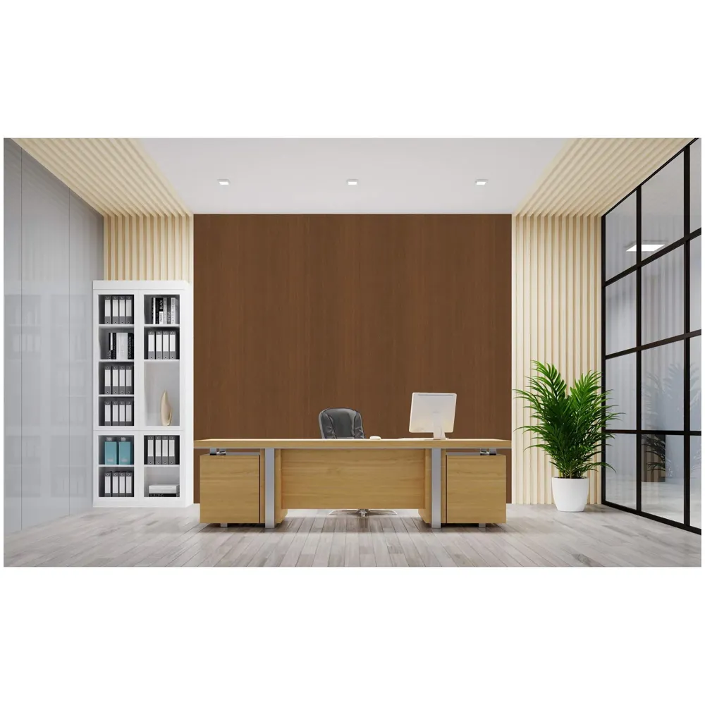 Veneer Wooden Textured Wallpaper (0.53 * 10 M, 57 Square Feet) 1 Full Roll, Walnut Tree Wood Design - 5