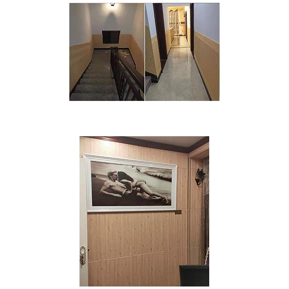 Wall Paper, 3D Wood Wall Stickers Self-Adhesive Panel Decal PE Wallpaper - Peel and Stick Wall Panels for TV Walls, Sofa Background Wall Decor (1) Premium
