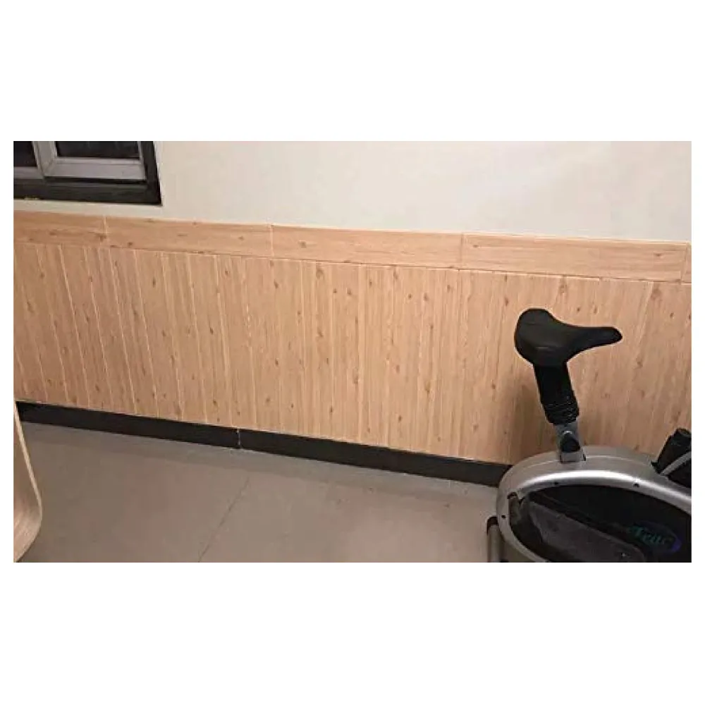 Wall Paper, 3D Wood Wall Stickers Self-Adhesive Panel Decal PE Wallpaper - Peel and Stick Wall Panels for TV Walls, Sofa Background Wall Decor (2) Premium