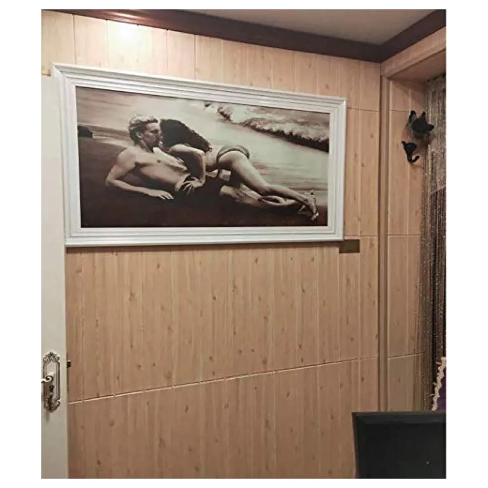 Wall Paper, 3D Wood Wall Stickers Self-Adhesive Panel Decal PE Wallpaper - Peel and Stick Wall Panels for TV Walls, Sofa Background Wall Decor (2) Premium