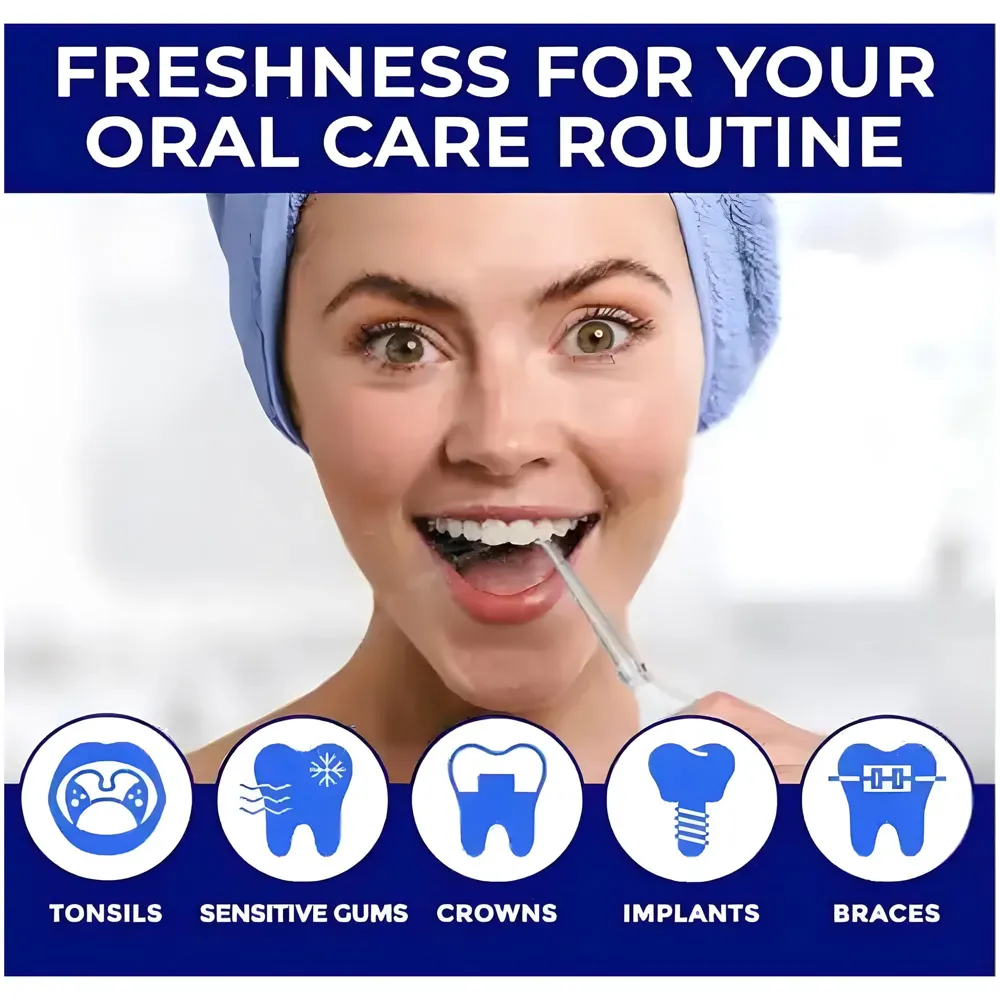 Portable Water Flosser – Manual Hand Powered Dental Water Jet & Oral Irrigator – Waterproof Travel Tooth Cleaner for Teeth and Gums - 8