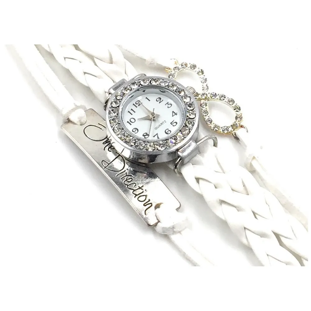 One Direction Diamond Watch Charm Bracelet (White) - 2