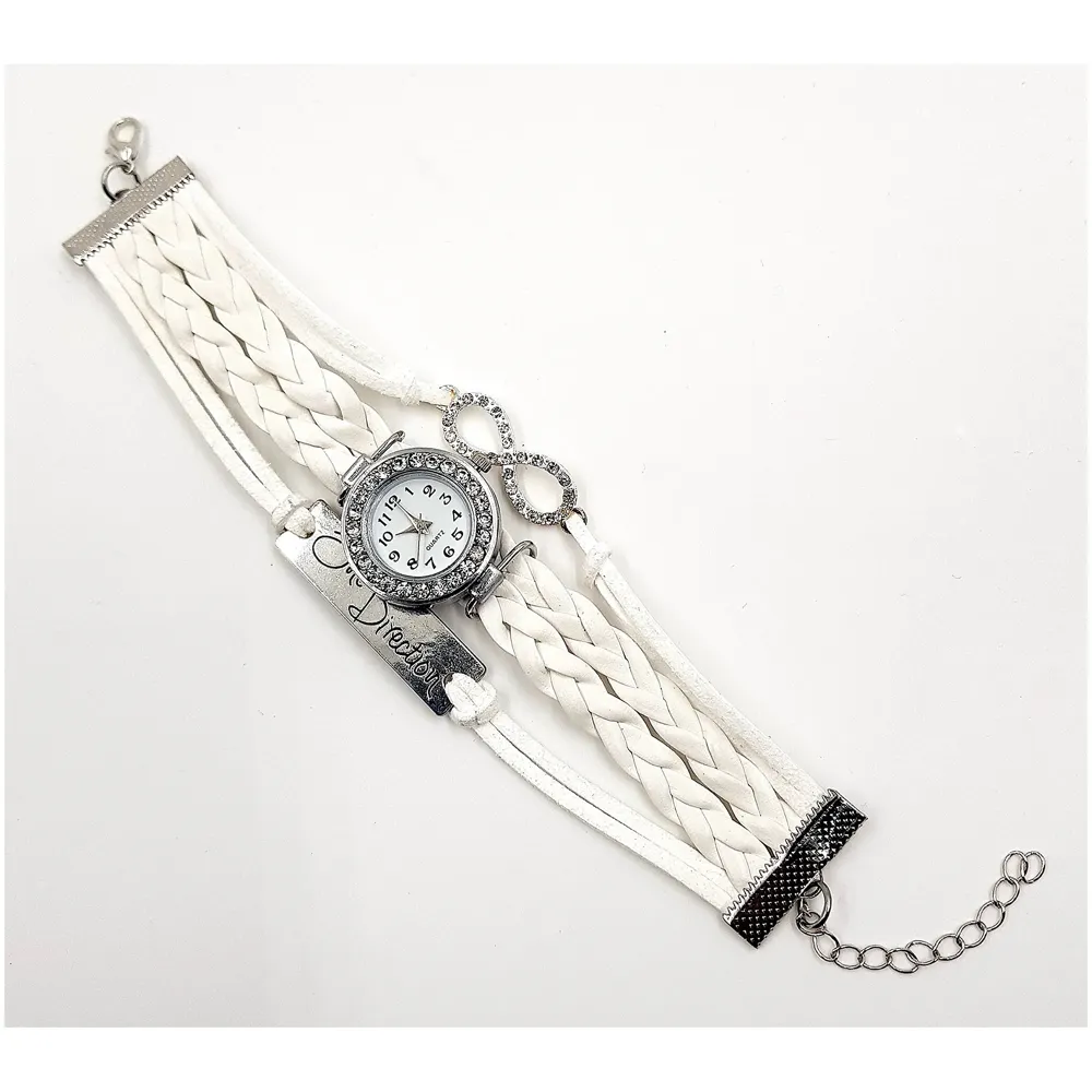 One Direction Diamond Watch Charm Bracelet (White) - 3