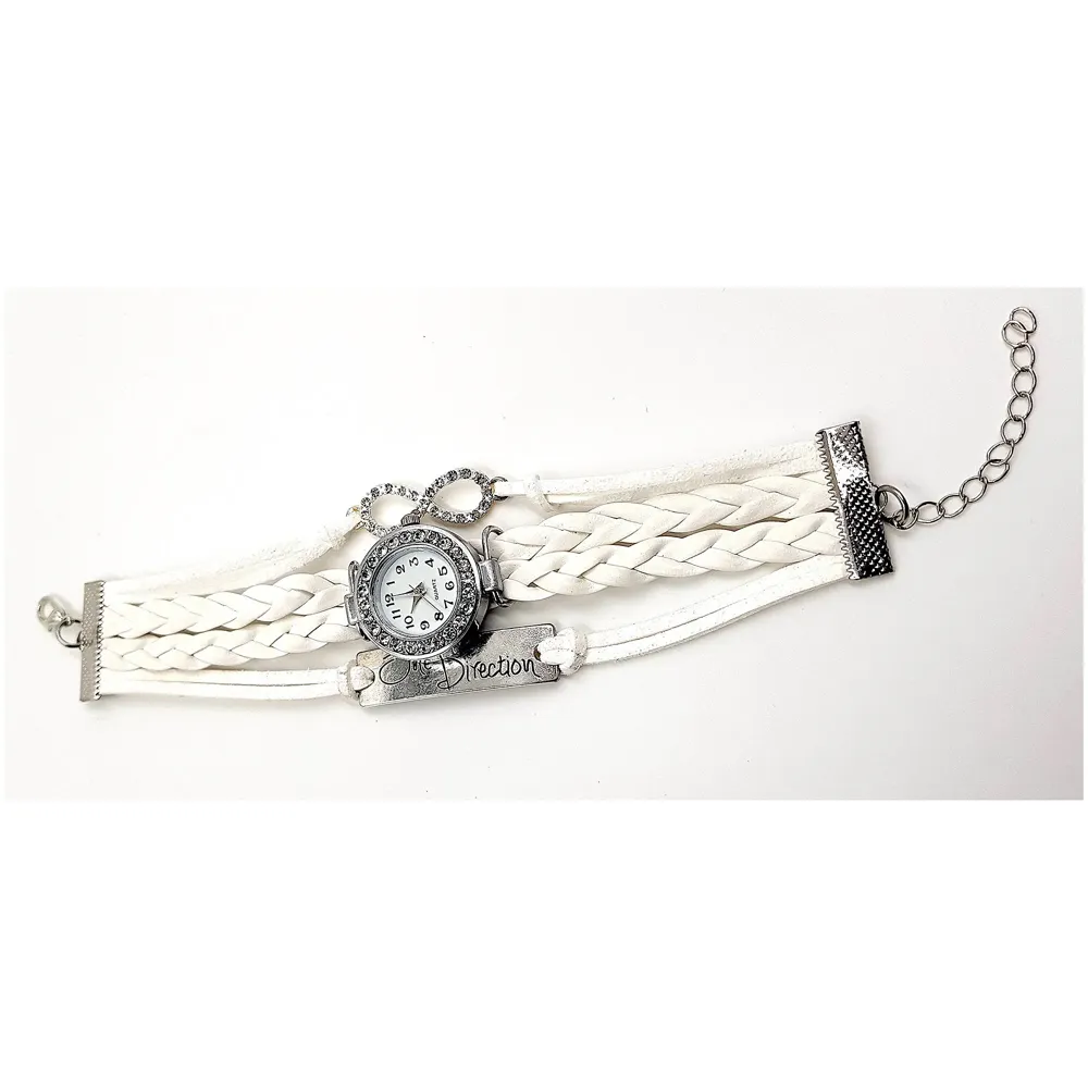 One Direction Diamond Watch Charm Bracelet (White) - 4