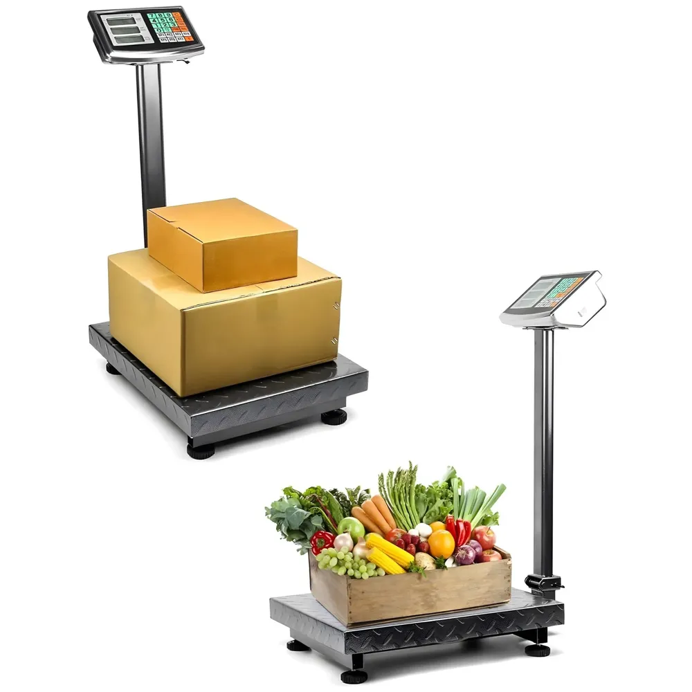 150 Kgs Weighing Machine Scale Industrial Weight Machine, Floor Platform Digital, Accurate Warehouse Large Shipping Mailing With Price Calculator Portable For Shop Commercial Industrial