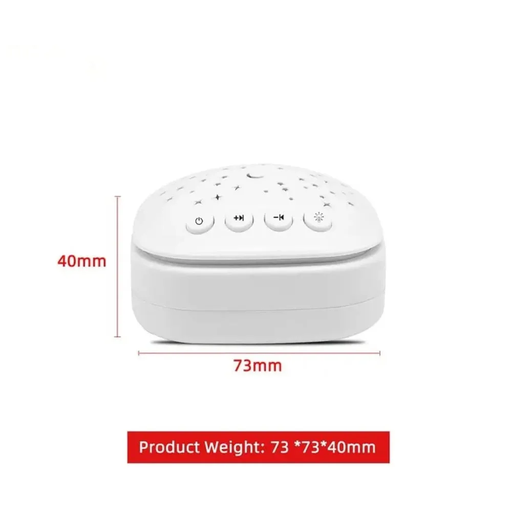 White Noise Machine for Adults And Baby With 10 Natural Sounds Sleep Aid LED Nature calming melody adjustable night light with white noise therapy machine and star projector white