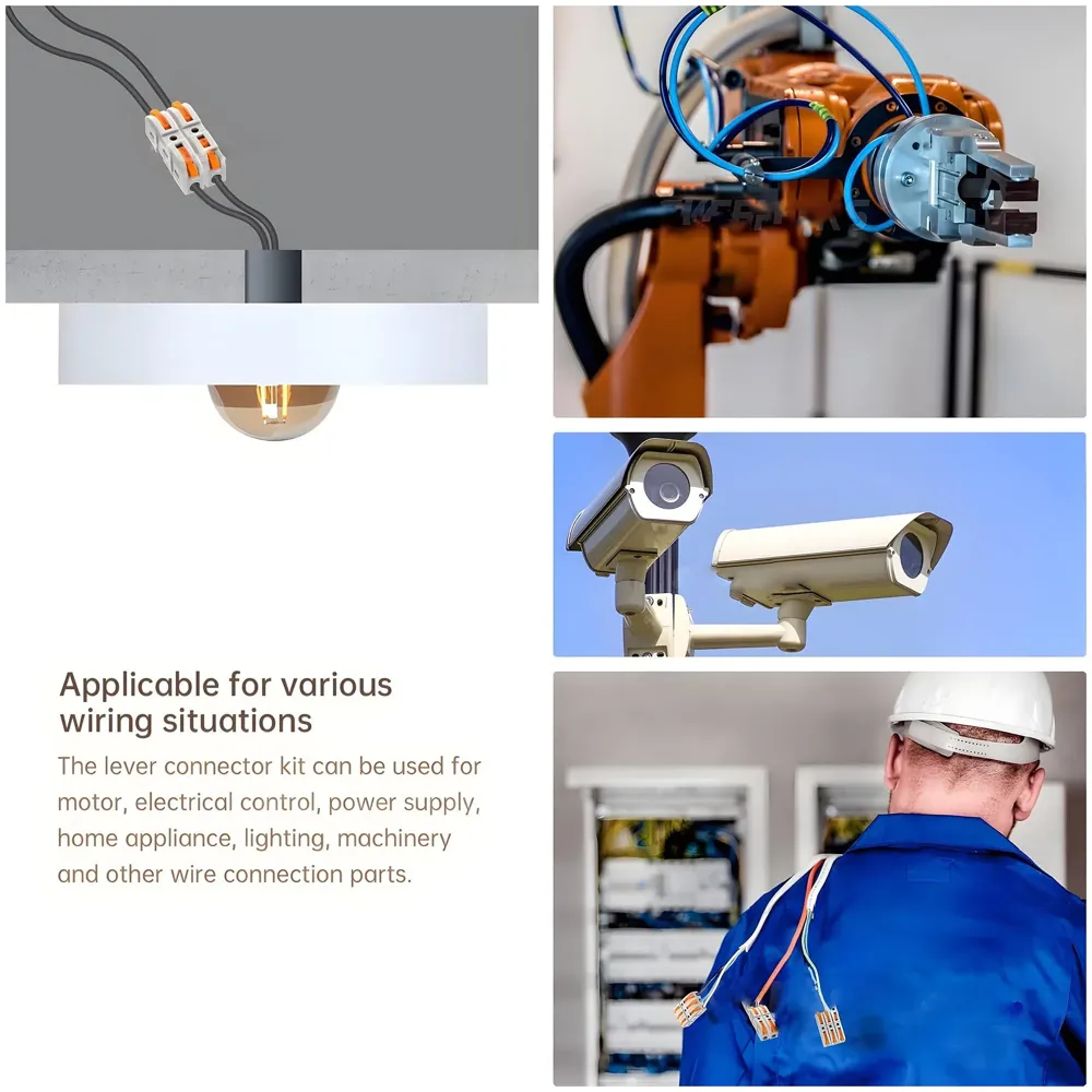 50 Pcs Wire Connector, 1 Conductor Compact Splicing Wire Connectors for Circuit Inline SPL-1 Clamp up to 4mm terminal connectors reusable electric. - 4