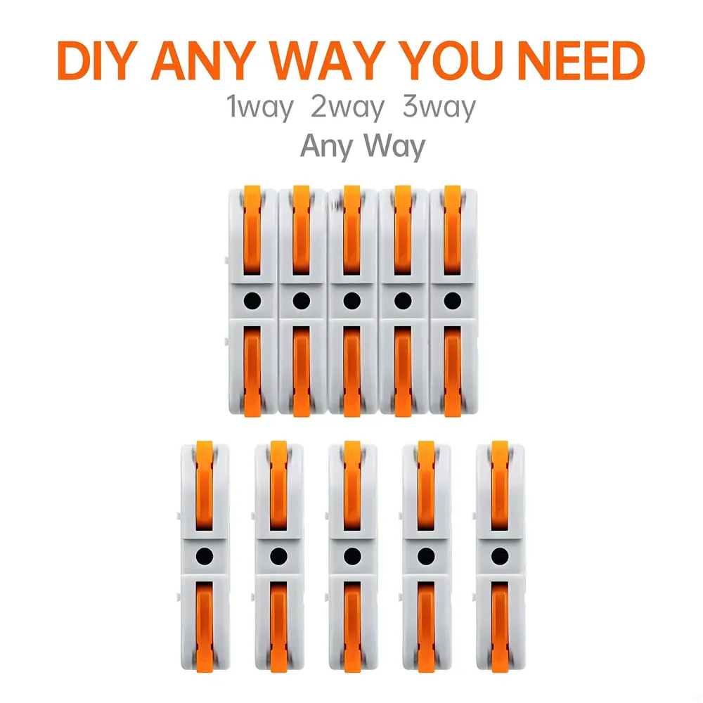 50 Pcs Wire Connector, 1 Conductor Compact Splicing Wire Connectors for Circuit Inline SPL-1 Clamp up to 4mm terminal connectors reusable electric. - 7