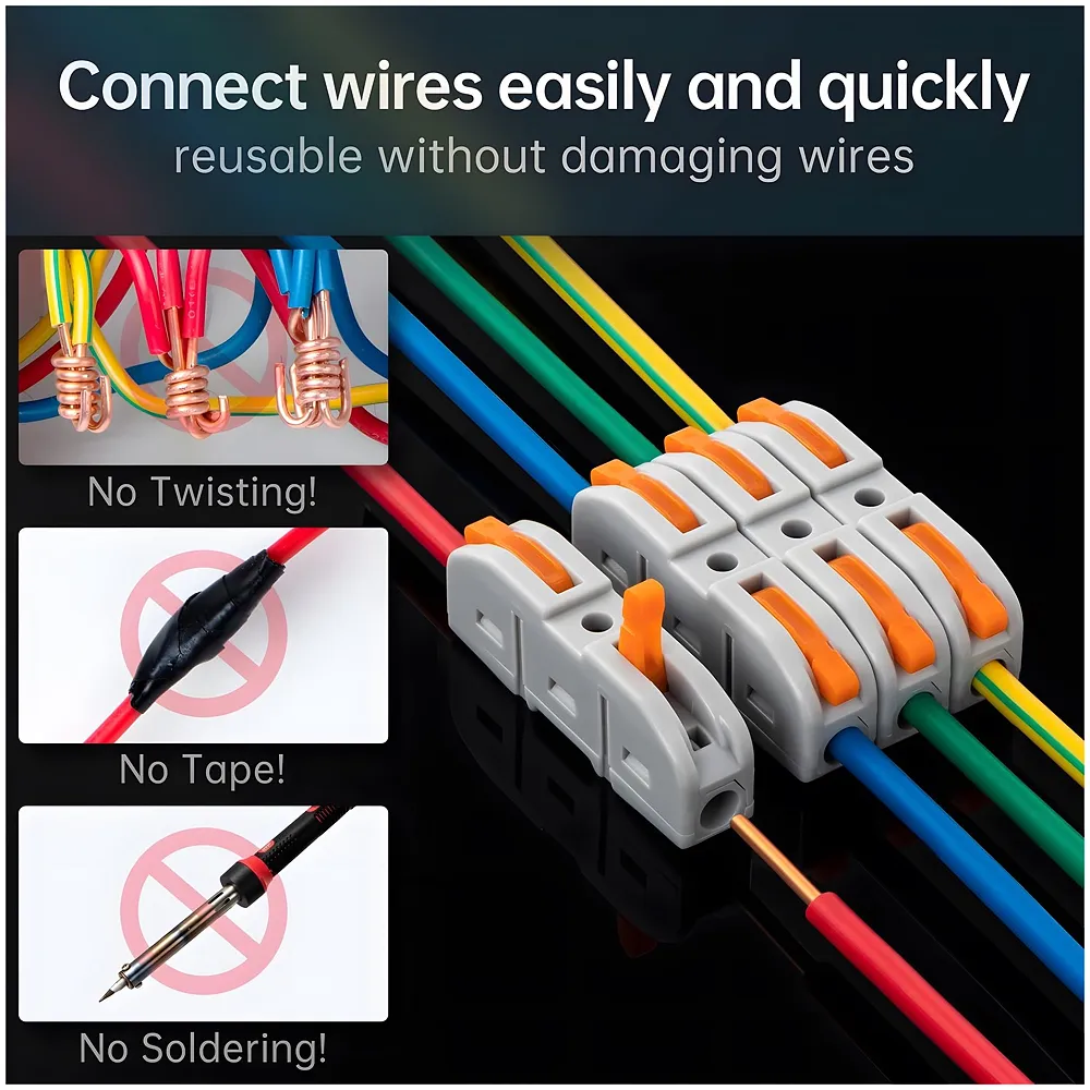 50 Pcs Wire Connectors SPL 1 Compact Splicing Clamp up to 4mm