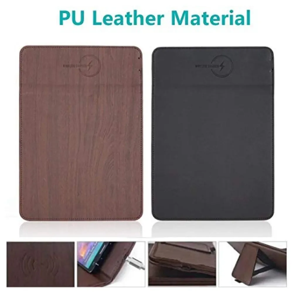 Wireless Charging Mouse Pad Station 5W for Galaxy Note Series and Standard Charge for iPhone X and 8 (Brown)