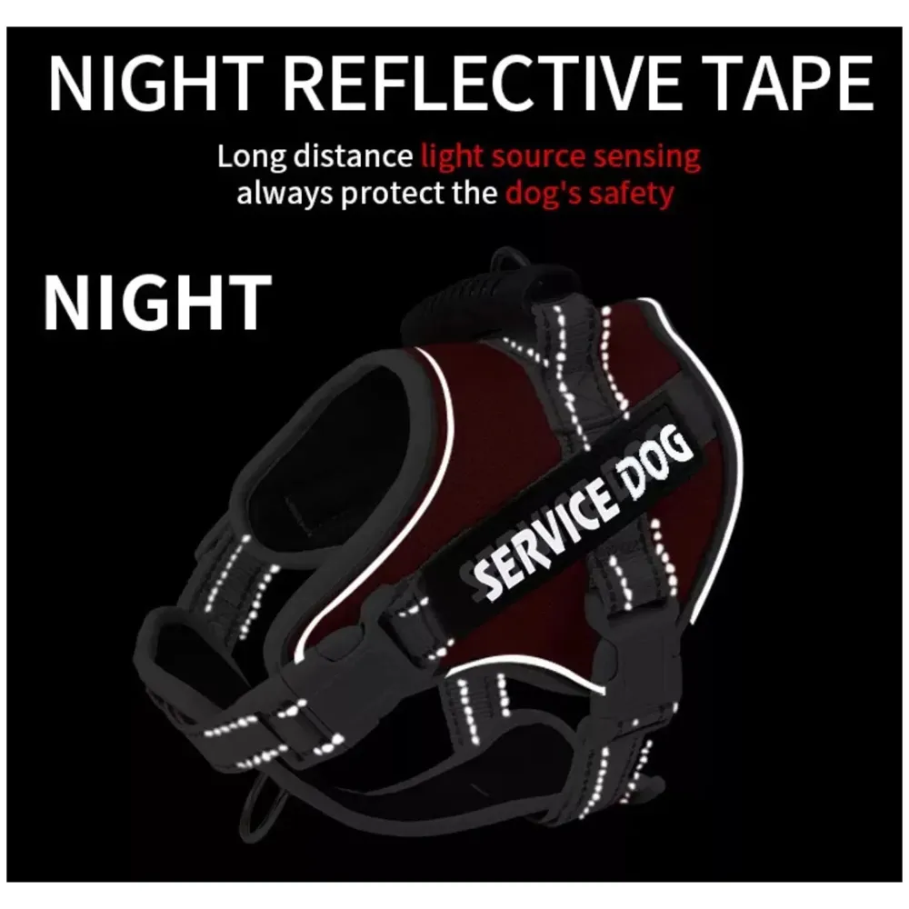 Upgraded Silver Black Dog Harness Body Belt Dog Vest Loop Straps and Handle and Adjustable (Large Chest Girth: 20-27 Inches)