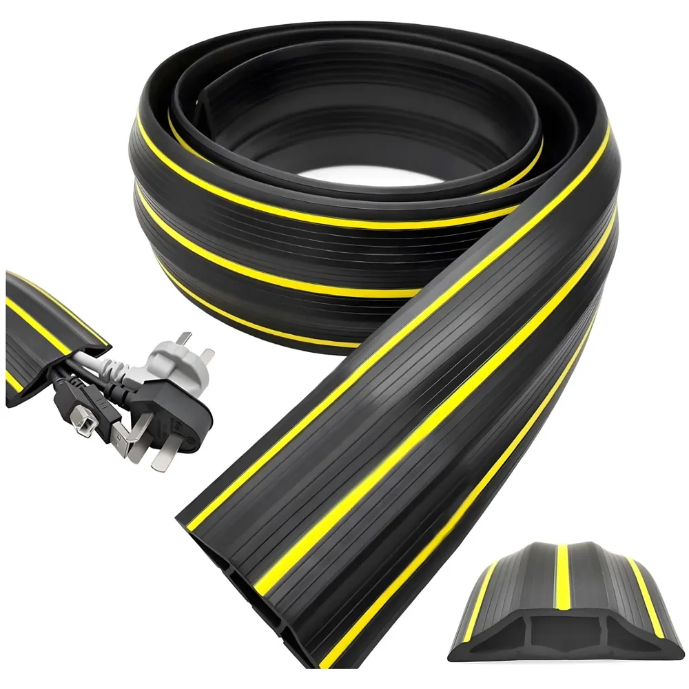 Floor Cable Cover, Perfect for an Office, Home, Workshop, Warehouse, Concert, Or Other Outdoor Setting, Floor Cords, Cables and Wires Protector 82 mm X 17 mm X