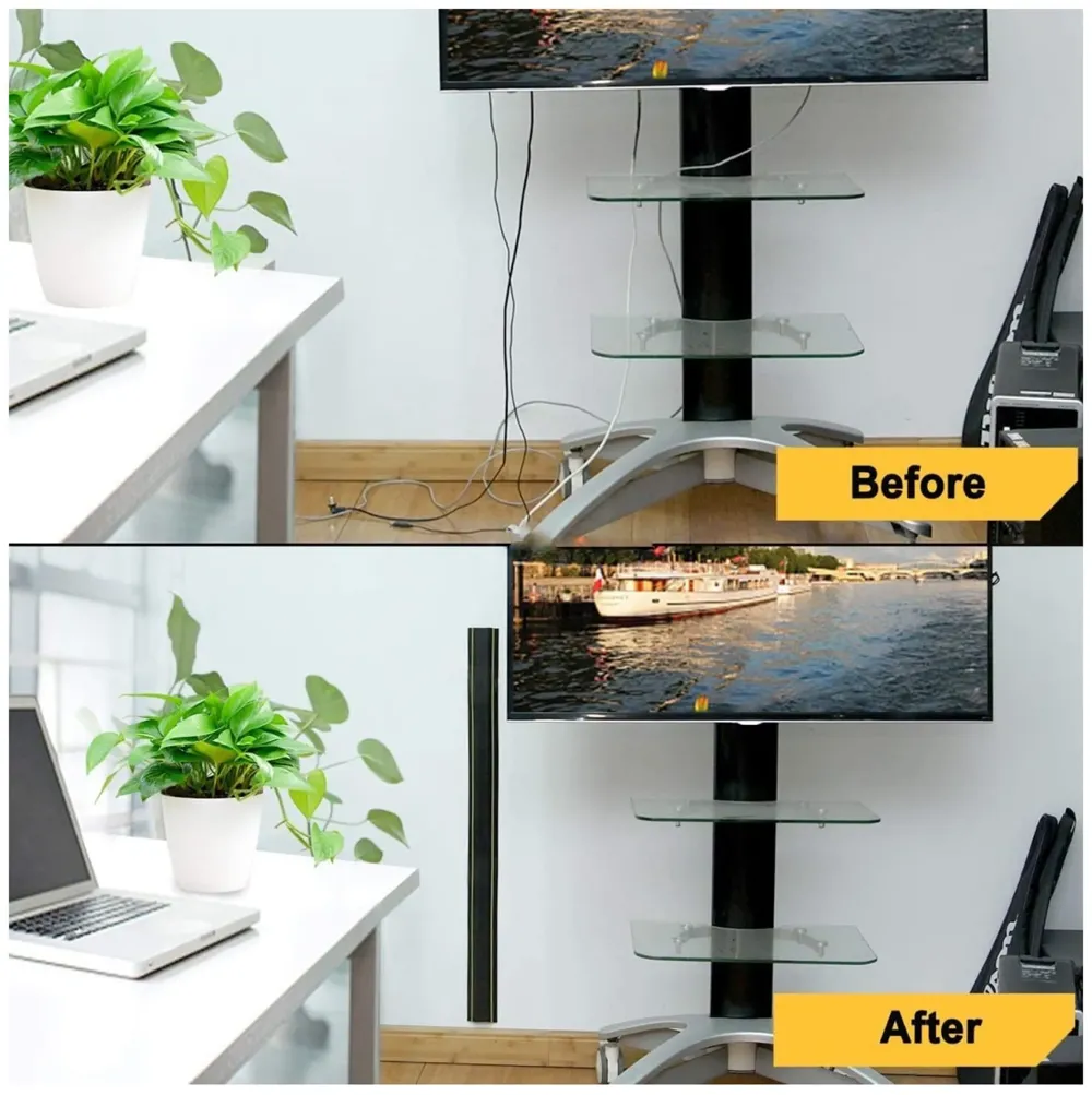 Floor Cable Cover, Perfect for an Office, Home, Workshop, Warehouse, Concert, Or Other Outdoor Setting, Floor Cords, Cables and Wires Protector 82 mm X 17 mm X