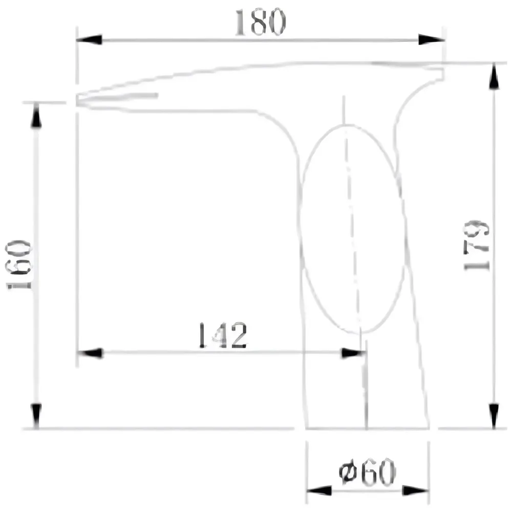 Waterfall Dark Grey Faucet Tap Mixer Hot and Cold Heavy Single Lever Basin Mixer 15.5 Cm 360 Degree Rotating Spout and Ceramic Cartridge for Bathroom Wash Basins - 5